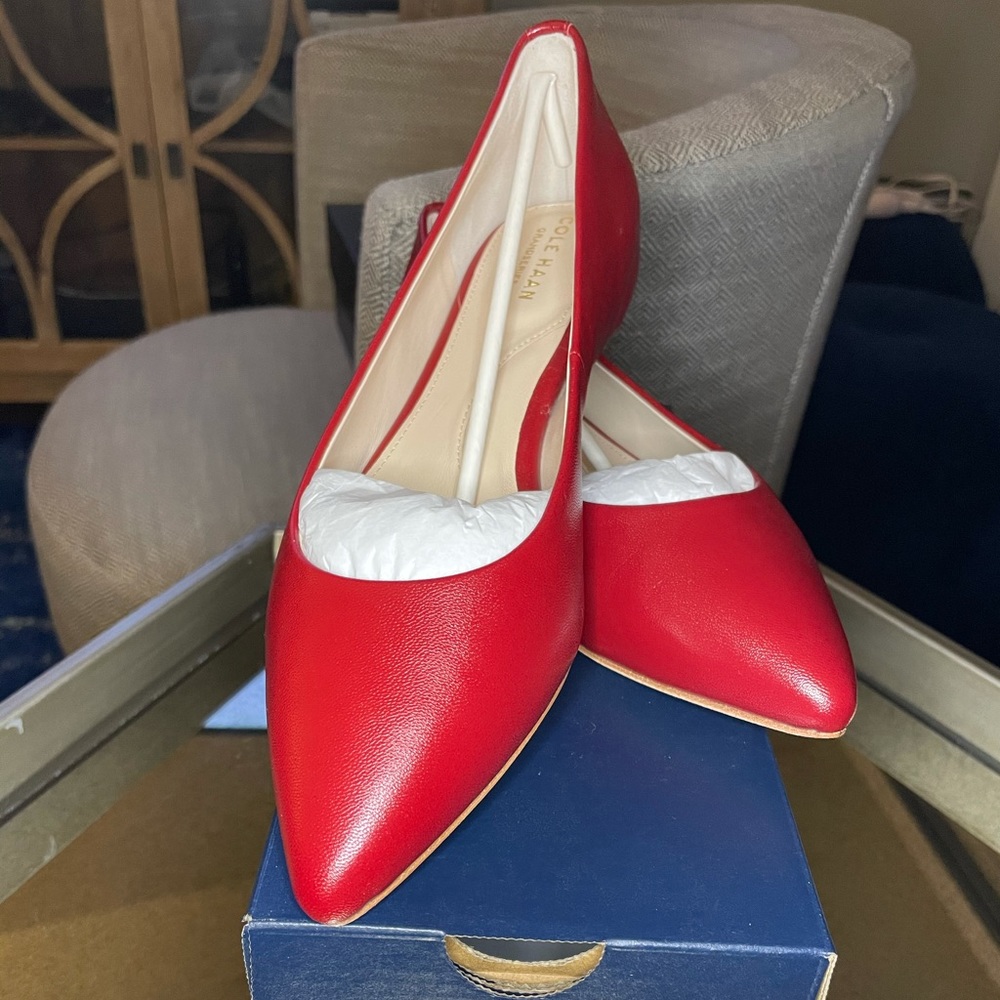*New* Cole Haan Red Leather Flats
